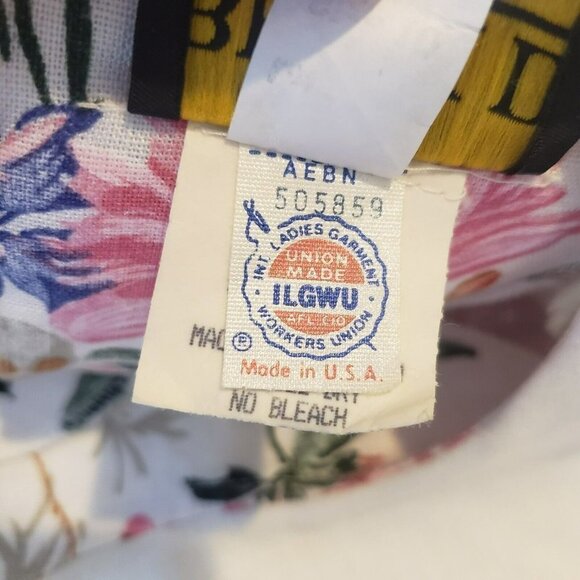 Vintage Floral Belted Dress Spring Garden Tea Party Cottagecore Sz 10 - Picture 14 of 16